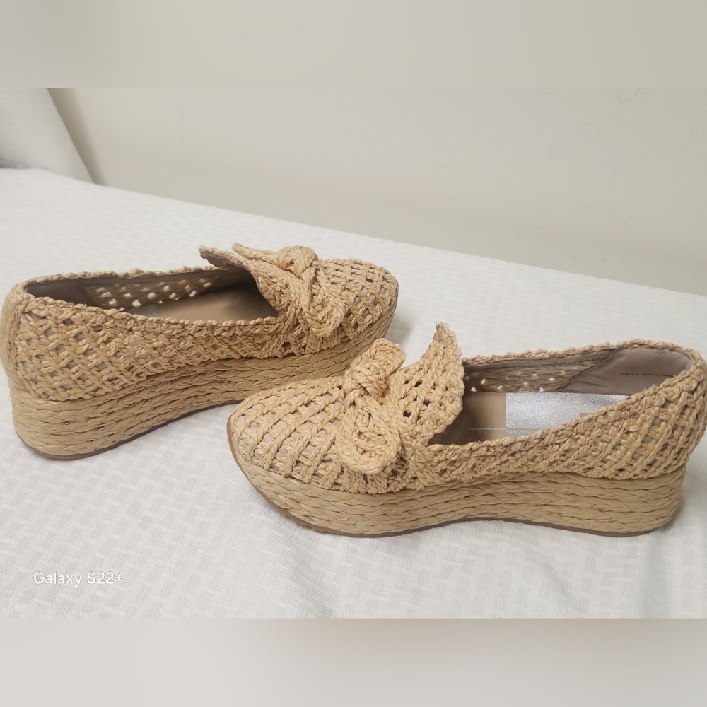 Dolce Vita Jaka Raffia Platform Espadrilles Loafers 9.5.   #Z18 - Picture 10 of 12
